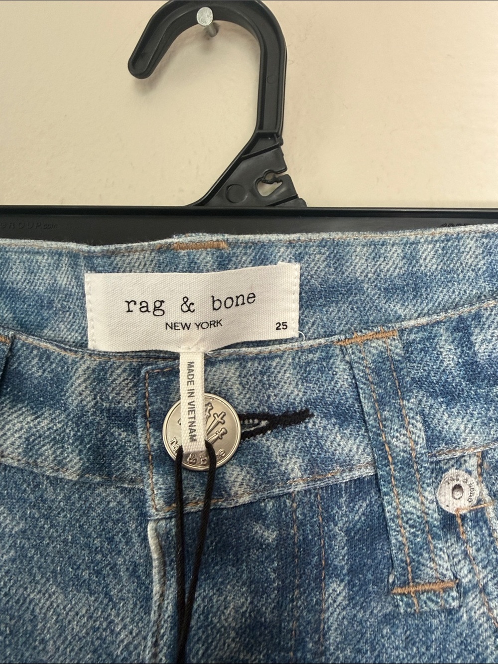 NWT rag & bone Sophie Wide-Leg Miramar terry Raily Jeans 25 - Picture 3 of 8